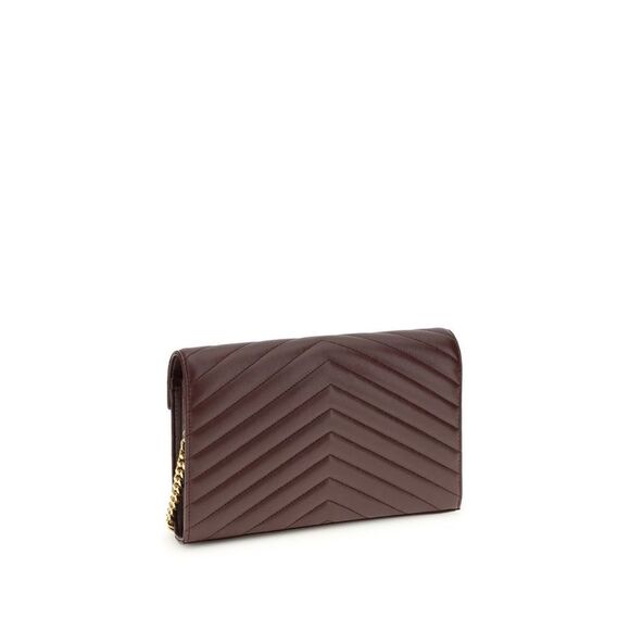 Saint Laurent Bordeaux Calf Leather Bos Taurus Women's Wallet - Picture 3 of 4